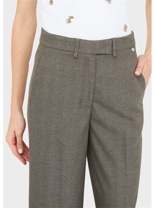 Pantaloni straight con piega LIU JO | CF5372T054A/M9770